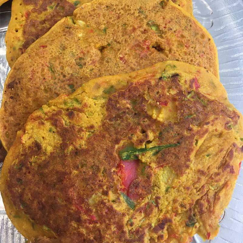 Ομελέτα φυτική από ρεβίθι και κουρκουμά